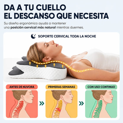 CerviRest™ - Almohada Cervical Ergonómica para Cuello y Hombros