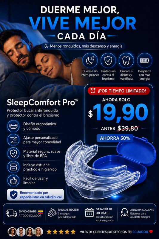 SleepComfort Pro™ – Anti Ronquidos y Bruxismo