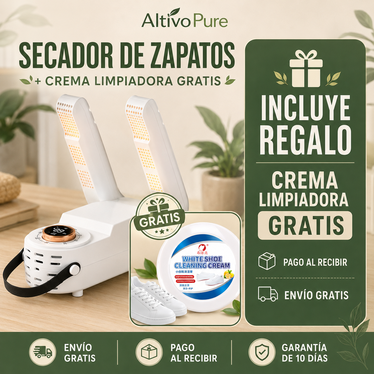 DryBoot 360° – Secador Eléctrico de Zapatos + Crema limpiadora GRATIS