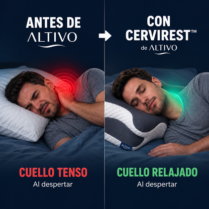 CerviRest™ - Almohada Cervical Ergonómica para Cuello y Hombros