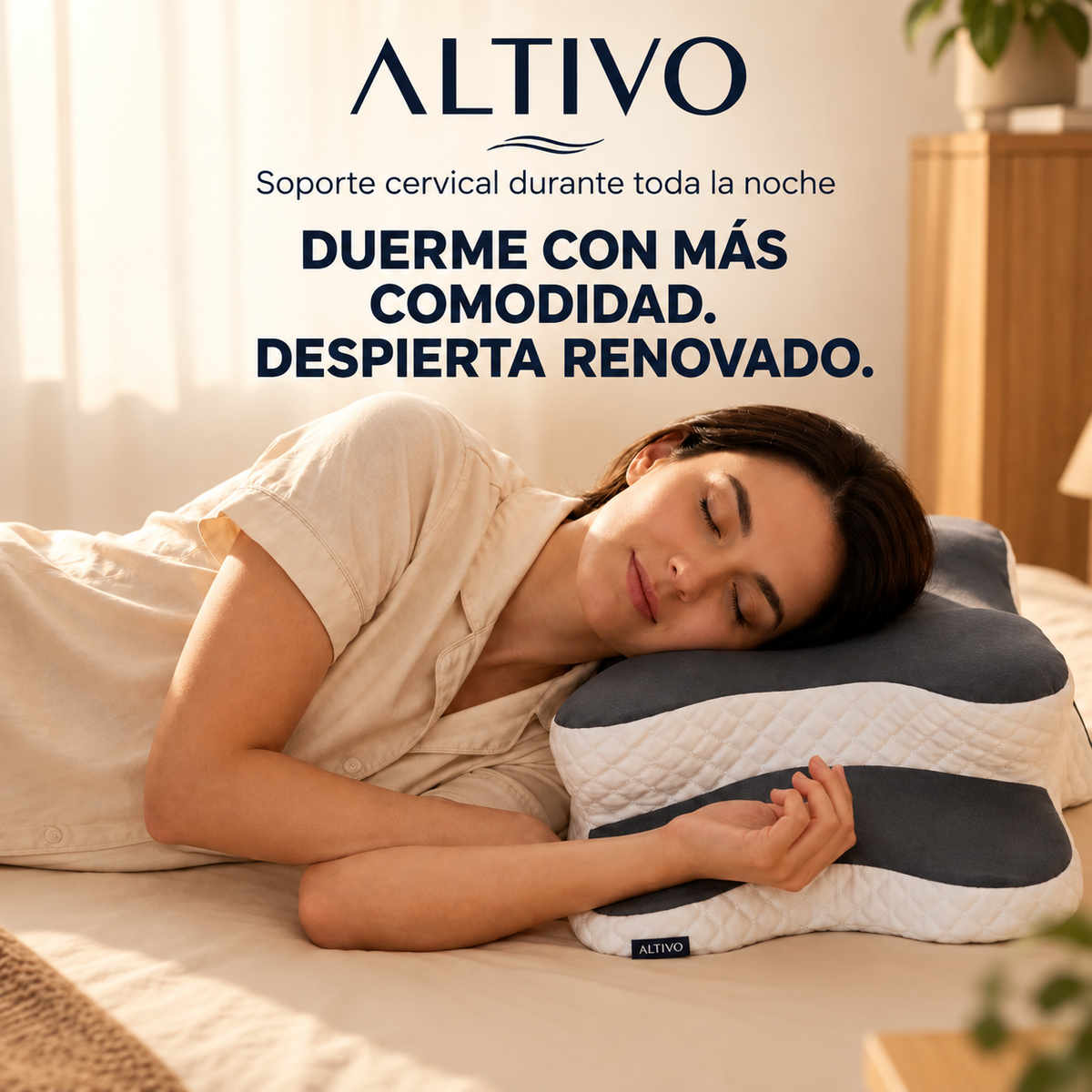 CerviRest™ - Almohada Cervical Ergonómica para Cuello y Hombros